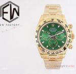  Swiss Clone Rolex Daytona Emerald Green Yellow Gold 40mm Watch in A7750